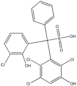 (3-Chloro-2-hydroxyphenyl)(2,3,6-trichloro-5-hydroxyphenyl)phenylmethanesulfonic acid 结构式