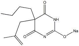 5-Butyl-5-(2-methyl-2-propenyl)-2-sodiooxy-4,6(1H,5H)-pyrimidinedione 结构式
