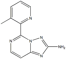 2-Amino-5-(3-methyl-2-pyridinyl)[1,2,4]triazolo[1,5-c]pyrimidine 结构式