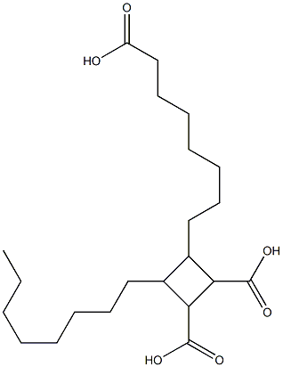 4-(7-Carboxyheptyl)-3-octyl-1,2-cyclobutanedicarboxylic acid 结构式