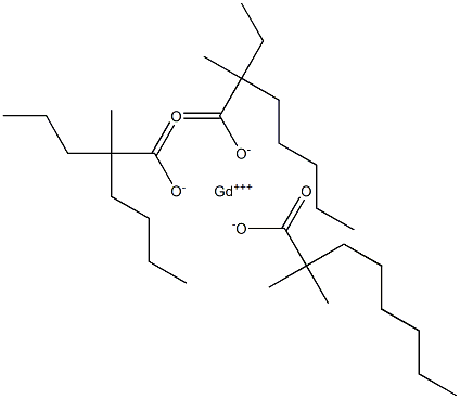 Gadolinium 2,2-dimethyloctanoate 2-ethyl-2-methylheptanoate 2-methyl-2-propylhexanoate 结构式