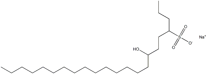 7-Hydroxydocosane-4-sulfonic acid sodium salt 结构式