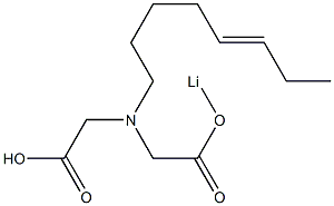 N-[[(Lithiooxy)carbonyl]methyl]-N-(5-octenyl)glycine 结构式