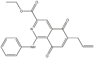 6-(2-Propenyl)-5,8-dihydro-1-anilino-5,8-dioxoisoquinoline-3-carboxylic acid ethyl ester 结构式