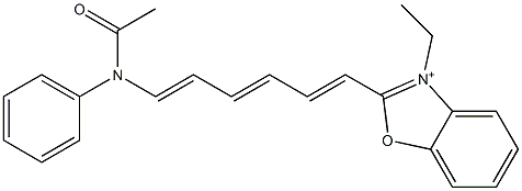 3-Ethyl-2-[6-[(phenyl)acetylamino]-1,3,5-hexatrienyl]benzoxazolium 结构式