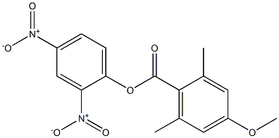 4-Methoxy-2,6-dimethylbenzoic acid 2,4-dinitrophenyl ester 结构式