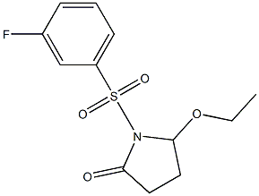 5-Ethoxy-1-[[3-fluorophenyl]sulfonyl]pyrrolidin-2-one 结构式