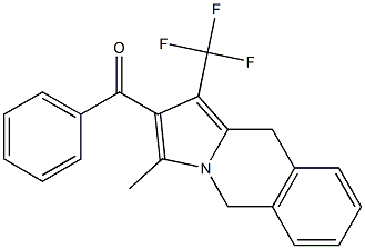 1-Trifluoromethyl-2-benzoyl-3-methyl-5,10-dihydropyrrolo[1,2-b]isoquinoline 结构式