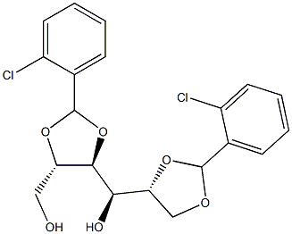 2-O,3-O:5-O,6-O-Bis(2-chlorobenzylidene)-D-glucitol 结构式