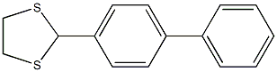 Biphenyl-4-carbaldehyde ethane-1,2-diyl dithioacetal 结构式