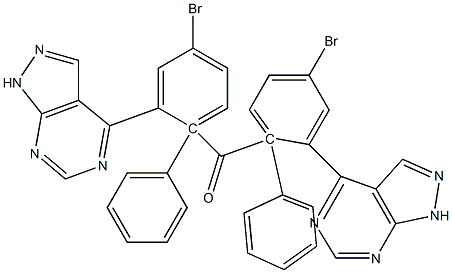 1-Phenyl-1H-pyrazolo[3,4-d]pyrimidin-4-yl(4-bromophenyl) ketone 结构式