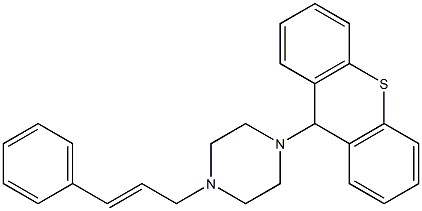 9-(4-Cinnamyl-1-piperazinyl)-9H-thioxanthene 结构式