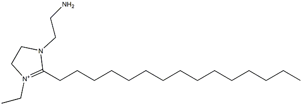 1-(2-Aminoethyl)-3-ethyl-4,5-dihydro-2-pentadecyl-1H-imidazol-3-ium 结构式