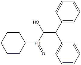 Cyclohexyl(1-hydroxy-2,2-diphenylethyl)phosphine oxide 结构式