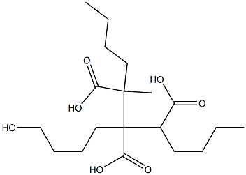 Butane-1,2,3-tricarboxylic acid 2-(4-hydroxybutyl)1,3-dibutyl ester 结构式