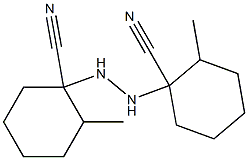 1,1'-Hydrazobis(2-methylcyclohexane-1-carbonitrile) 结构式