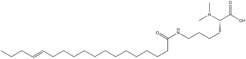 N6-(14-Octadecenoyl)-N2,N2-dimethyllysine 结构式