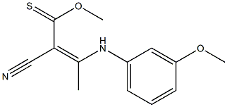 2-Cyano-3-(3-methoxyphenylamino)-3-methylthioacrylic acid methyl ester 结构式