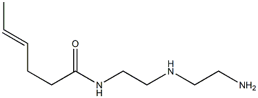 N-[2-[(2-Aminoethyl)amino]ethyl]-4-hexenamide 结构式