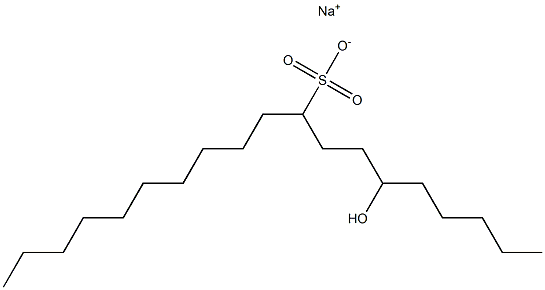 6-Hydroxynonadecane-9-sulfonic acid sodium salt 结构式