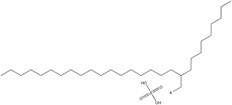 Sulfuric acid 2-nonylicosyl=potassium salt 结构式