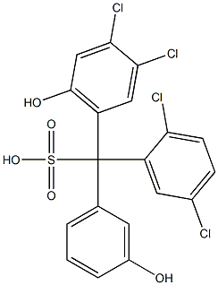 (2,5-Dichlorophenyl)(3,4-dichloro-6-hydroxyphenyl)(3-hydroxyphenyl)methanesulfonic acid 结构式