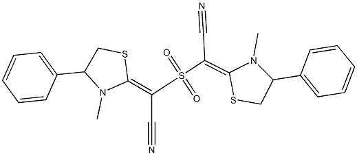 Phenyl[cyano(3-methylthiazolidin-2-ylidene)methyl] sulfone 结构式