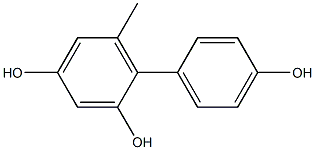 6-Methyl-1,1'-biphenyl-2,4,4'-triol 结构式