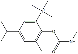 5-Isopropyl-2-[[(methylamino)carbonyl]oxy]-3,N,N,N-tetramethylbenzenaminium 结构式