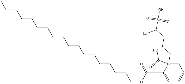 Phthalic acid 1-octadecyl 2-(4-sodiosulfobutyl) ester 结构式