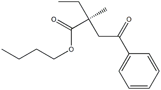 (S)-2-Methyl-2-ethyl-3-benzoylpropionic acid butyl ester 结构式