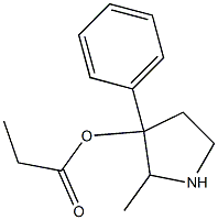 2-Methyl-3-phenylpyrrolidin-3-ol propionate 结构式