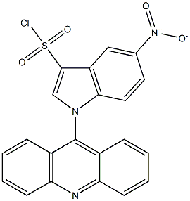 9-(3-Chlorosulfonyl-5-nitro-1H-indol-1-yl)acridine 结构式