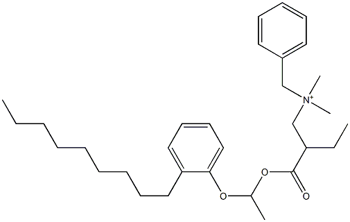 N,N-Dimethyl-N-benzyl-N-[2-[[1-(2-nonylphenyloxy)ethyl]oxycarbonyl]butyl]aminium 结构式