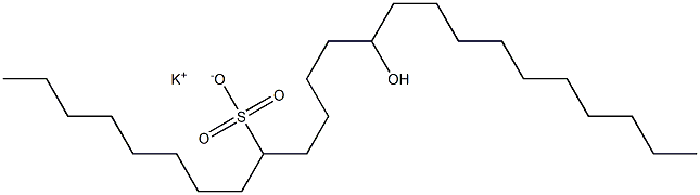 14-Hydroxytetracosane-9-sulfonic acid potassium salt 结构式