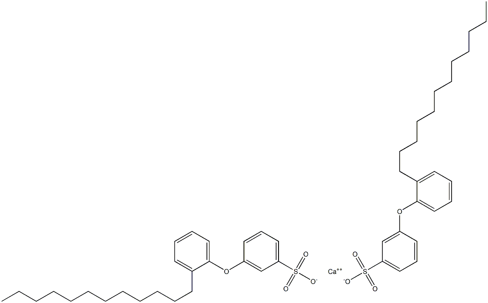 Bis[3-(2-dodecylphenoxy)benzenesulfonic acid]calcium salt 结构式