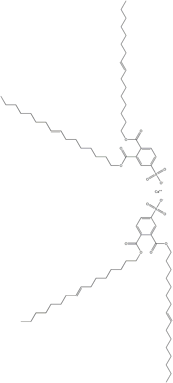 Bis[3,4-di(8-hexadecenyloxycarbonyl)benzenesulfonic acid]calcium salt 结构式