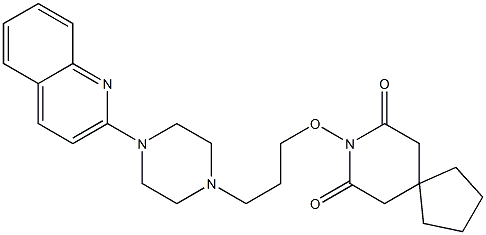 8-[3-[4-(2-Quinolinyl)-1-piperazinyl]propyloxy]-8-azaspiro[4.5]decane-7,9-dione 结构式