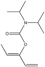 N,N-Diisopropylcarbamic acid (3Z)-1,3-pentadien-3-yl ester 结构式