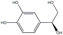 4-[(S)-1,2-Dihydroxyethyl]-1,2-benzenediol 结构式