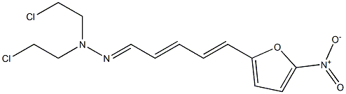 5-(5-Nitro-2-furyl)-2,4-pentadienal bis(2-chloroethyl)hydrazone 结构式