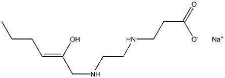 3-[N-[2-[N-(2-Hydroxy-2-hexenyl)amino]ethyl]amino]propionic acid sodium salt 结构式