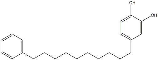 4-(10-Phenyldecyl)catechol 结构式