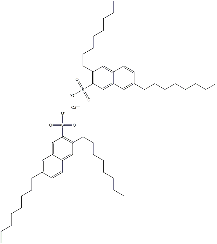 Bis(3,7-dioctyl-2-naphthalenesulfonic acid)calcium salt 结构式