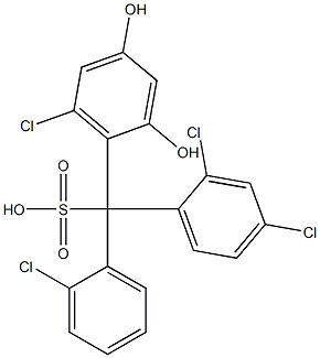 (2-Chlorophenyl)(2,4-dichlorophenyl)(6-chloro-2,4-dihydroxyphenyl)methanesulfonic acid 结构式