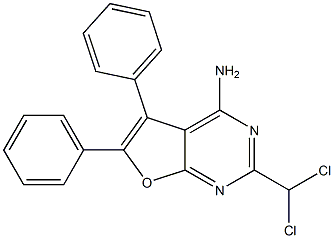 4-Amino-2-dichloromethyl-5,6-diphenylfuro[2,3-d]pyrimidine 结构式