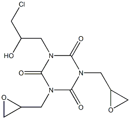 1-(3-Chloro-2-hydroxypropyl)-3,5-bis(2,3-epoxypropan-1-yl)-1,3,5-triazine-2,4,6(1H,3H,5H)-trione 结构式