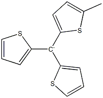 Bis(2-thienyl)(5-methyl-2-thienyl)methyl cation 结构式