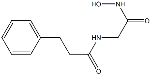 2-(3-Phenylpropionylamino)acetohydroxamic acid 结构式