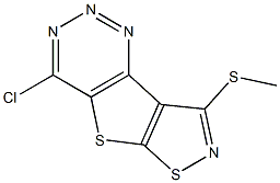 7-Chloro-3-(methylthio)-2,4,5,6-tetraaza-1,8-dithiacyclopent[a]indene 结构式